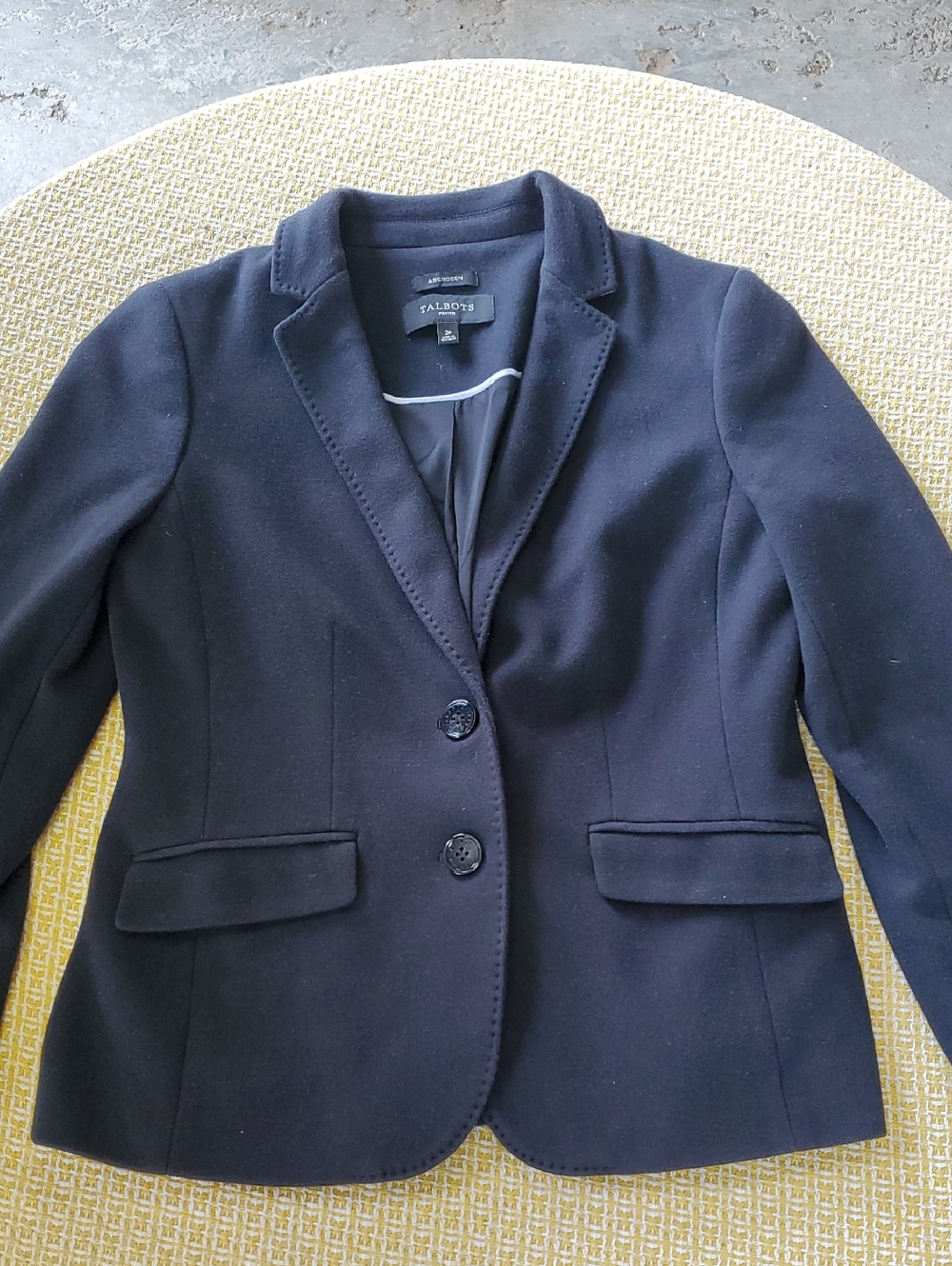 Talbots Women's Navy Two-Button Classic Blazer